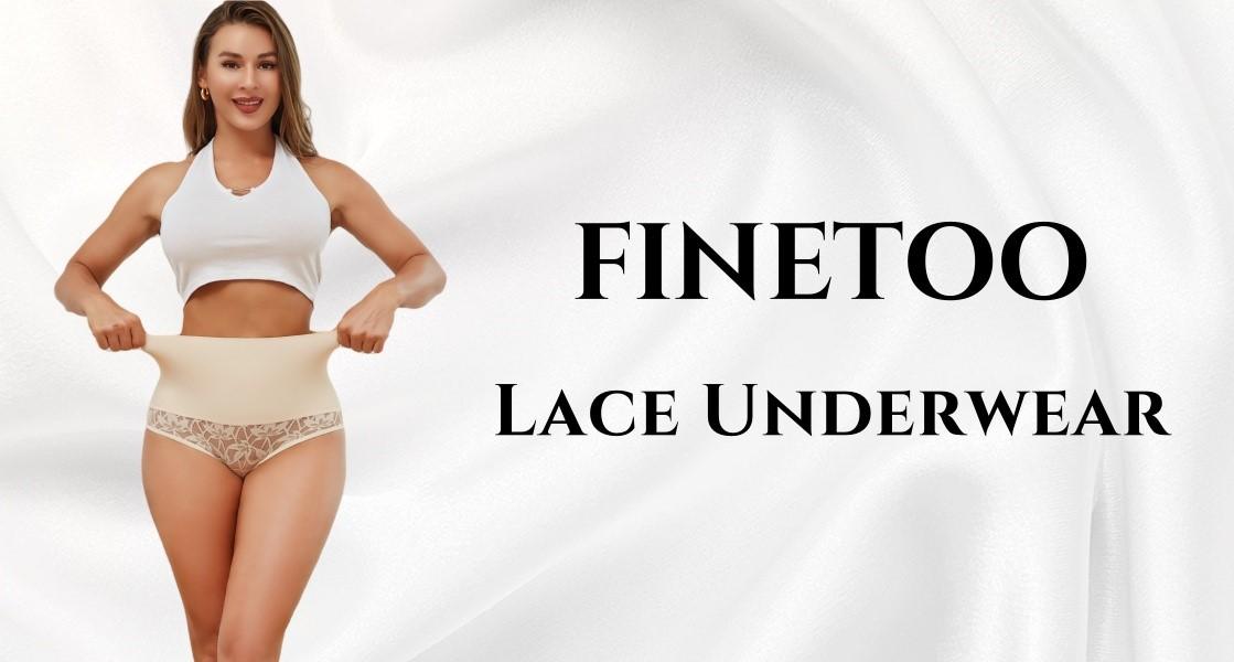 FINETOO 4PCS High Waist Briefs Spandex Underwear for Women Elegant Sexy Lace Bikini Style High Quality Comfortable Everyday Panties S-3XL Womenswear SpringStatements FINETOO 4PCS High Waist Briefs Spandex Underwear for Women Elegant Sexy Lace Bikini Style High Quality Comfortable Everyday Panties S-3XL Womenswear SpringStatements