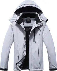 Pooluly Men'S Ski Jacket Warm Winter Waterproof Windbreaker Hooded Raincoat Snowboarding Jackets