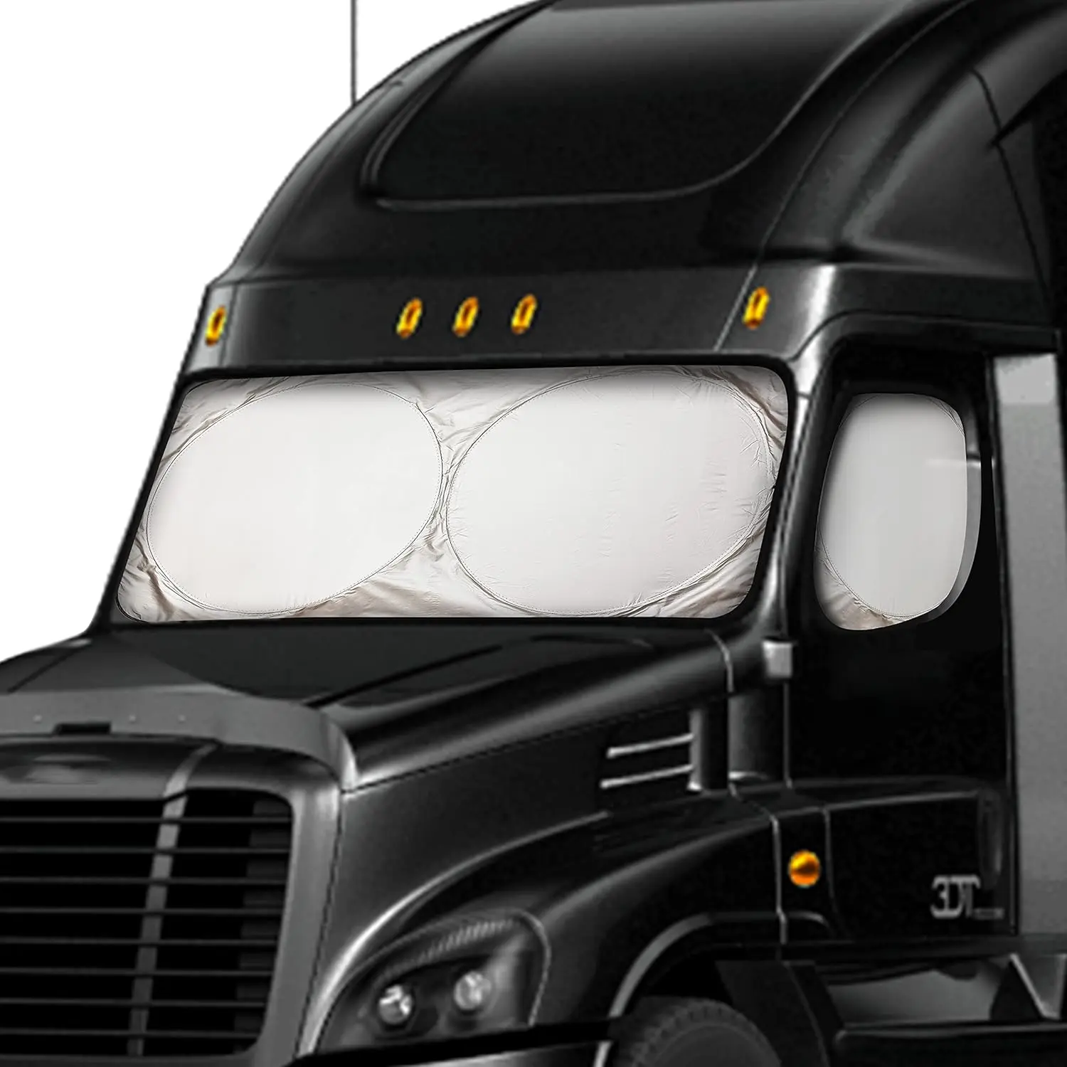 Semi-Trailer Sunshade for Full Windshield and Side Windows | 240T Maximum Sunshade Coverage | Blocking Solar Heat Radiation | Windshield Sunshade Umbrellas Sun Visors Protective Covers International Trucks car cool sun blind Protector windshield shade