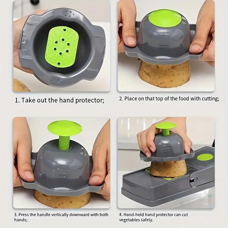 14 in 1 Multifunctional Vegetable Chopper, Durable Vegetable Slicer, Garlic Chopper, Onion Potato Grater, Vegetable Cutting Machine, Kitchen Accessories, Kitchen Gadget