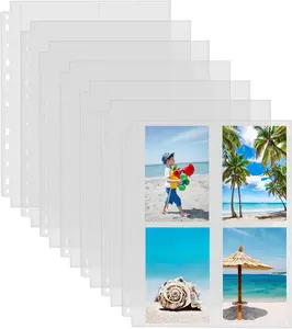 Photo Sleeves 30 Pack 3 Ring Binder 240 Pictures 3.5x5 Plastic Page Protectors Clear Binder Postcard Sleeves