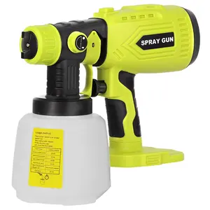 200W Cordless HVLP Paint Sprayer for Ryobi 18V ONE+, 4 Nozzles, 3 Patterns, 1000ML Container, Handheld Spray Gun