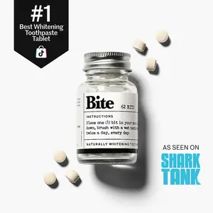 Bite Toothpaste Bits – Natural, Remineralizing, Whitening Toothpaste Tablets with Nano-Hydroxyapatite and Xylitol - As Seen On Shark Tank
