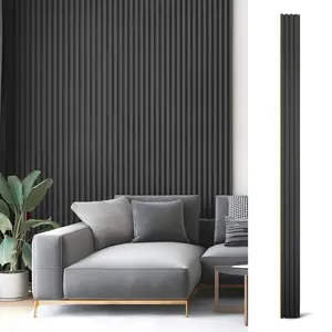 【New】Art3d 8-Pack(96×6.26in) Modern Slat Wall Panel,WPC Acoustic Diffuser Decorative Accent Wall Panel,Noise Reduction and Stylish Decor for Living Room Bedroom