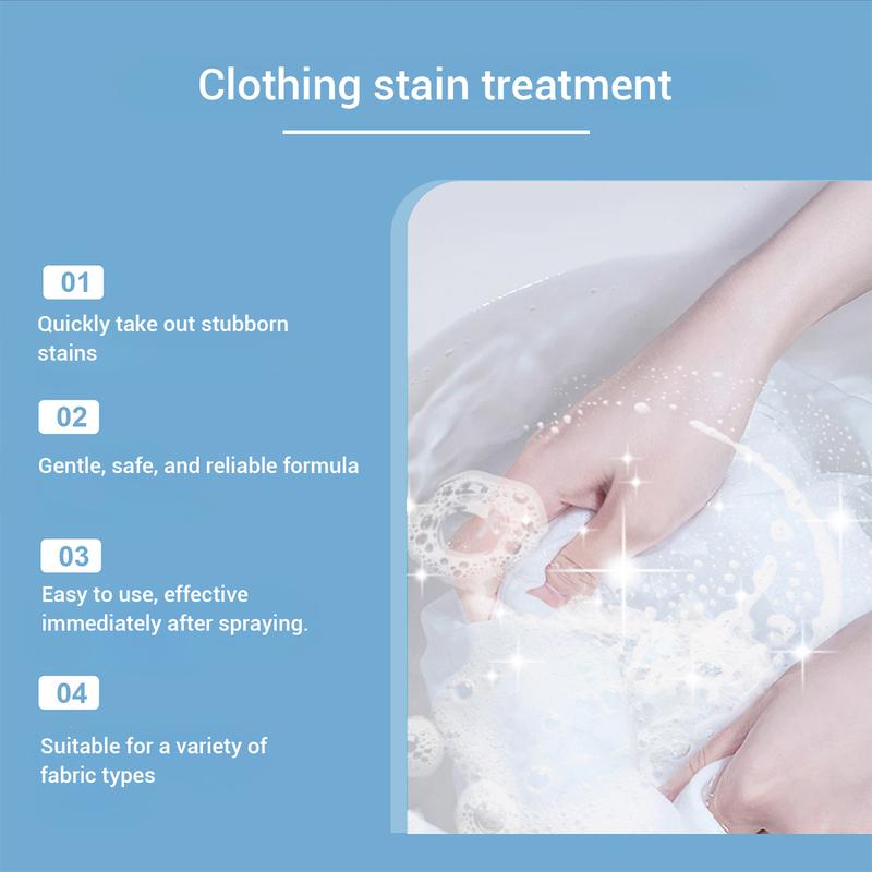 WOiOW Clothing Stain Remover Spray 200ml - Powerful Safe Biodegradable Formula for Clothes Carpets Quick Fix for Food Grease Set In Stains Portable Easy to Use Household Cleaner Detergent