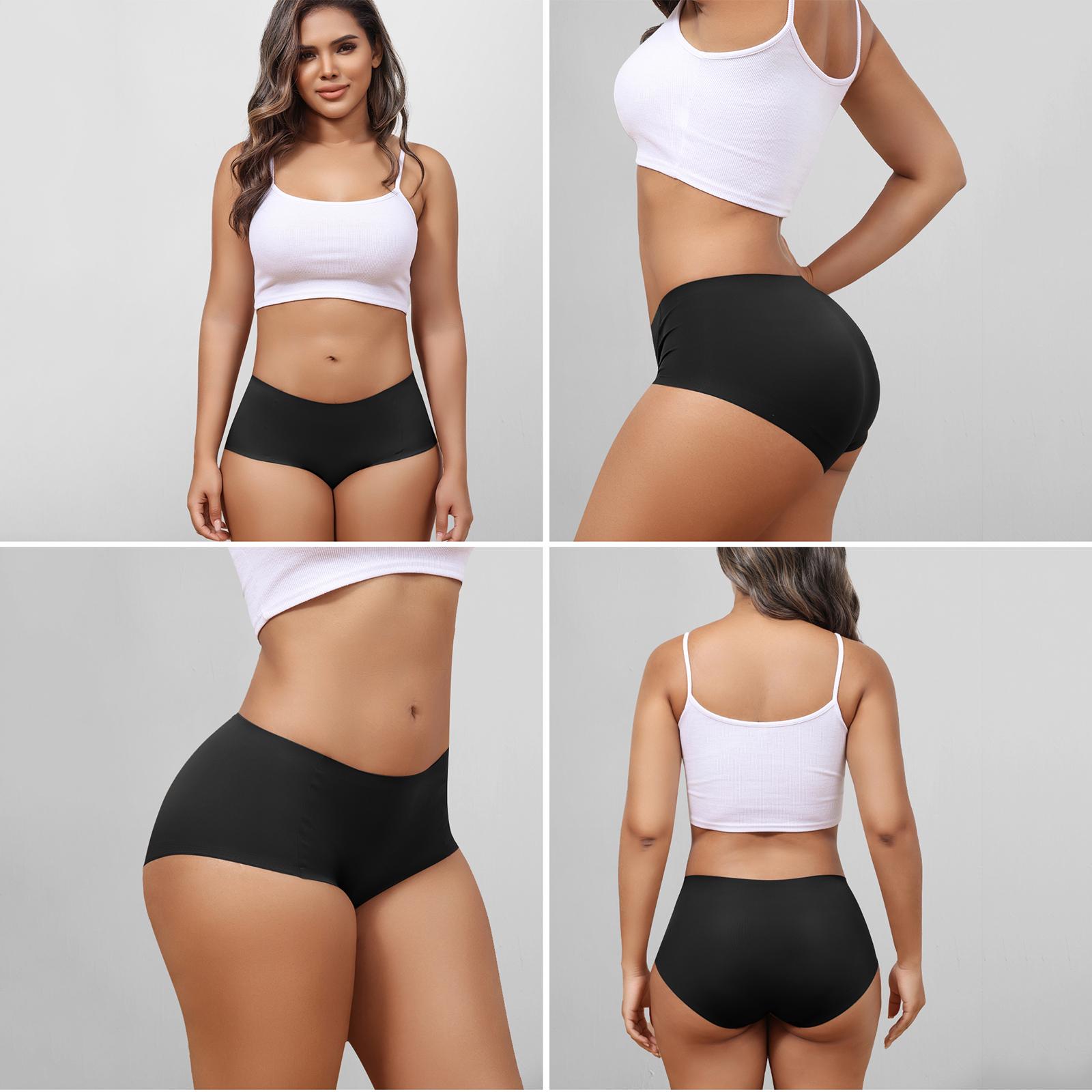 LEVAO Women’s Seamless Mid-Waisted Underwear, No Show Full Coverage Briefs, Stretchy Breathable Panties 6/12 Pack S-XXL, Everyday Comfort Womenswear