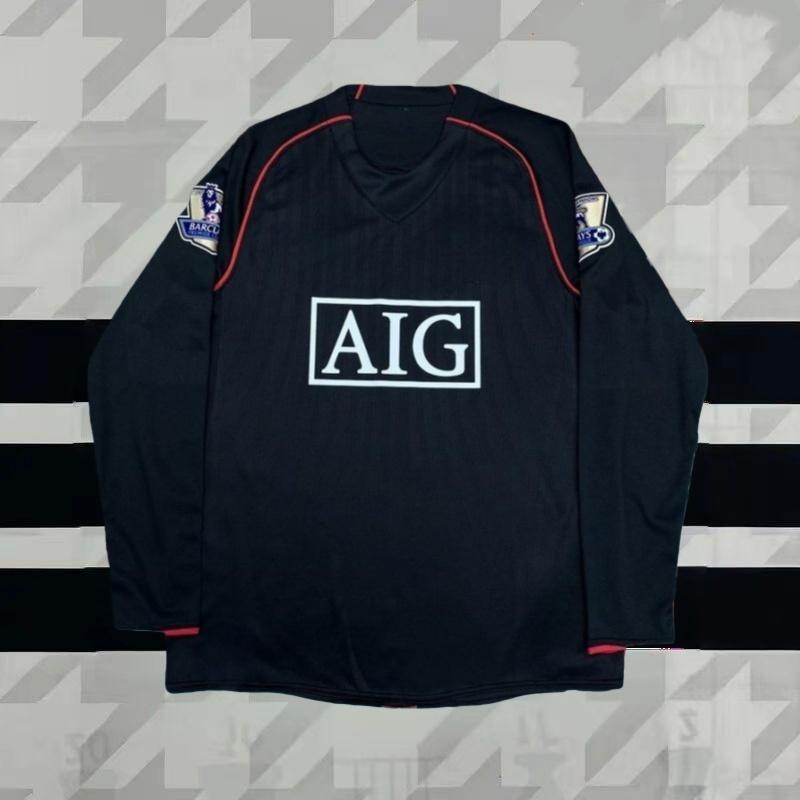 0708 Vintage Long Sleeve Soccer Jersey AwayCR 7 Champions League Edition
