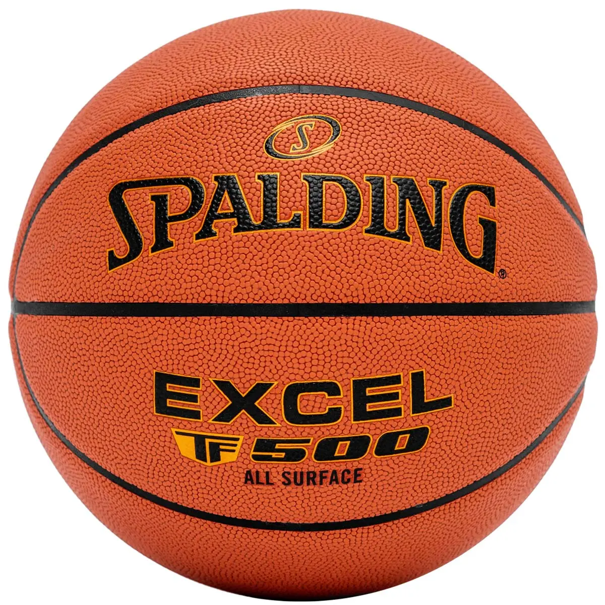 Spalding Excel TF-500 Premium Composite Basketballs, Indoor/Outdoor Game Ball for Middle & High School, Official Men's Size 7 (29.5") with Shooter's Seam, Indoors/Outdoors, Composite Cover, Official Size, Moisture Management, Middle School Fit, Premium Co