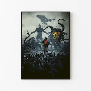 [Gaming Collection - Sale Up To 40%] [Unframe] Death Stranding Game Art Poster, Post-Apocalyptic Adventure Wall Art, Cinematic Game Artwork, Gamer Room Decor, Story Game Gift