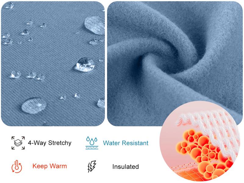 G Gradual Women's Fleece Lined Joggers Highwaist Water Resistant Warmth Winterwear Drawstring Tapered Sweatpants with Zipper Pockets for Running Athletic Workout Casual