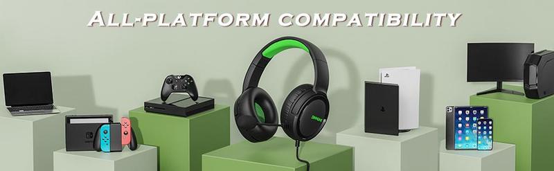 Gaming Headset BG02 with Mic for Xbox Series X S Xbox 1 PS4 PS5 PC NS,Wired Headphones,50mm Stereo Sound,3.5mm Jack, Black Friday Deal for Gamers