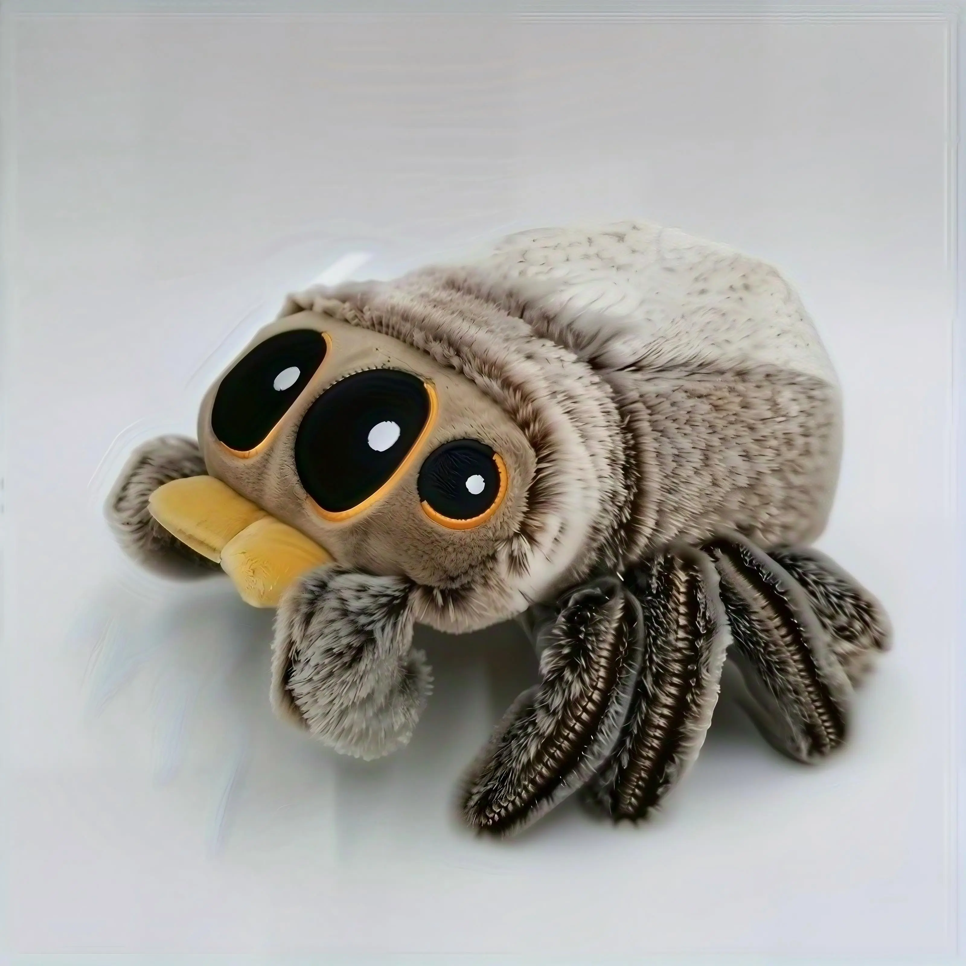 Simulated Spider Stuffed Plushie - Polyester Fiber Filled, Soft, Lint-Free, 5*6 in, Prank Toy, Soft Cuddly Gift, Family Gathering Interaction Toy