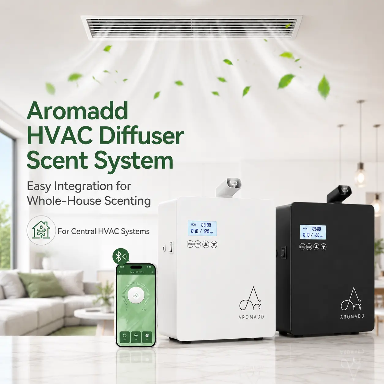 Aroma Diffuser 2026Upgraded 3500 Sq.Ft Smart Scent Diffuser HVACSystem Whole House Aroma Hotel Collection Diffuser Waterless Essential Oil  for Home Large Room Cold Air Tech 600mL room decorations  household items sentiment diffuser hotels cents