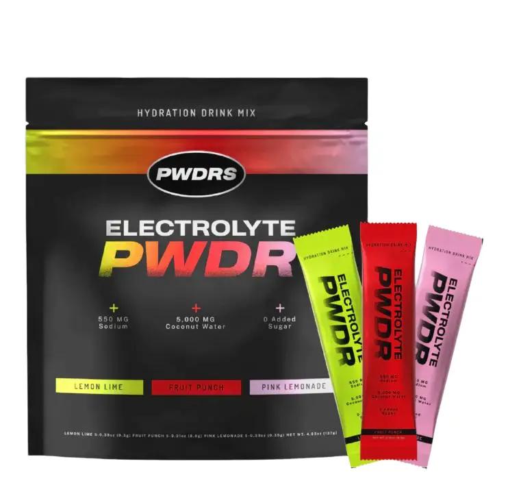 PWDRS Electrolytes | All Natural Electrolyte Packets | Zero Added Sugar | 5,000mg Coconut Water for Fast Hydration | Non-GMO, No Sucralose