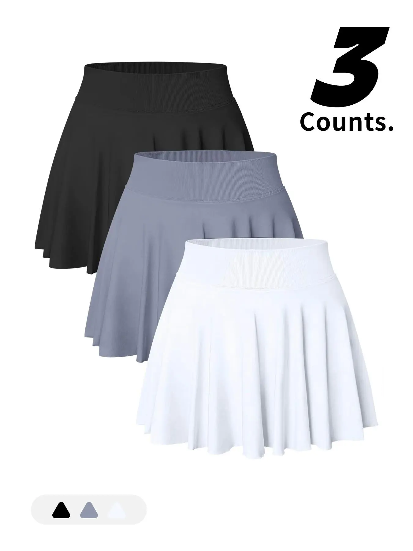 Women's Solid Color 2 in 1 High Waist Sports Skort, Sporty Breathable Skorts, Casual Comfy Breathable Skort for Tennis and Golf, Ladies Sportswear for All Seasons, Stretchy Sports Skort, Workout Tennis Skorts