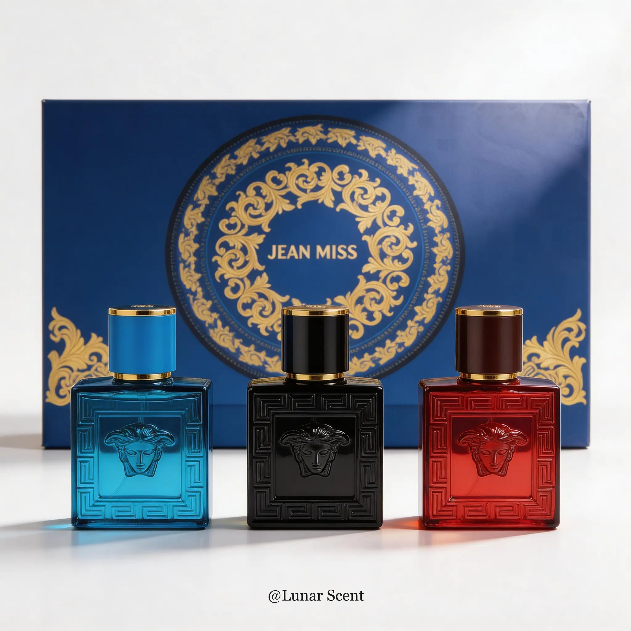 JEAN MISS - Eros Series (30ML x 3) - Eau de Parfum - Men's Woody Colognes Fragrance Gift Set - Aquatic & Woody Aromatic & Spicy Woody - Long Lasting Perfume - summer fragrance men - For Different Needs - Daily Wear - Gift for Him