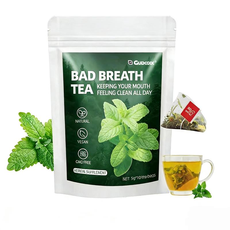 Bad Breath Eliminator Tea | Natural Herbal Supplement for Oral Freshness, Vegan GMO Free, Maintain Clean Mouth Feeling