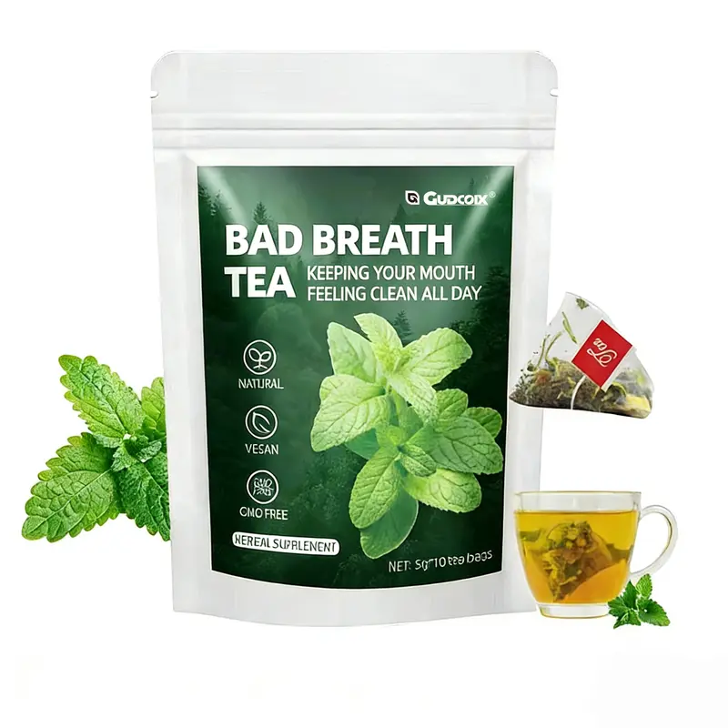 Bad Breath Eliminator Tea | Natural Herbal Supplement for Oral Freshness, Vegan GMO Free, Maintain Clean Mouth Feeling