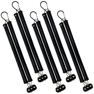 TORQUE 5 PCS of 3 in 1 ABS Air Line Hose Tracker Tender Kit with 20" Double Spring and Protective Sleeve for Truck Tractor Trailer (Heavy Duty Spring with 3 Hose Holder) (TR17145-D)