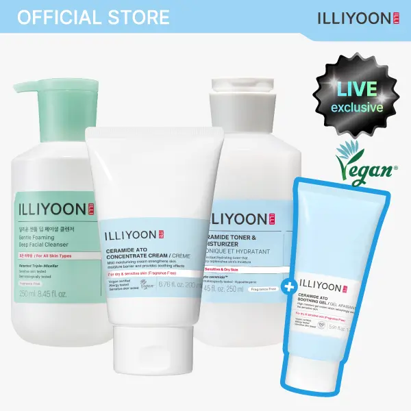 Sensitive Skincare Trio (Facial Cleanser+Milky Toner+Cream) | Hypoallergenic & Gentle on Sensitive Skin, Instant Hydration, Vegan Moisturizers for All Skin Types (8.45 fl.oz + 8.45 fl.oz + 6.76 fl.oz)