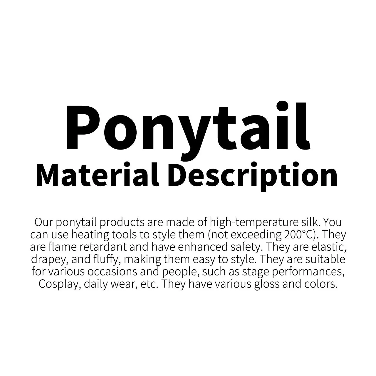 Human Hair Extensions, Chemical Fiber Material, High-Quality Craftsmanship, Extended Usability