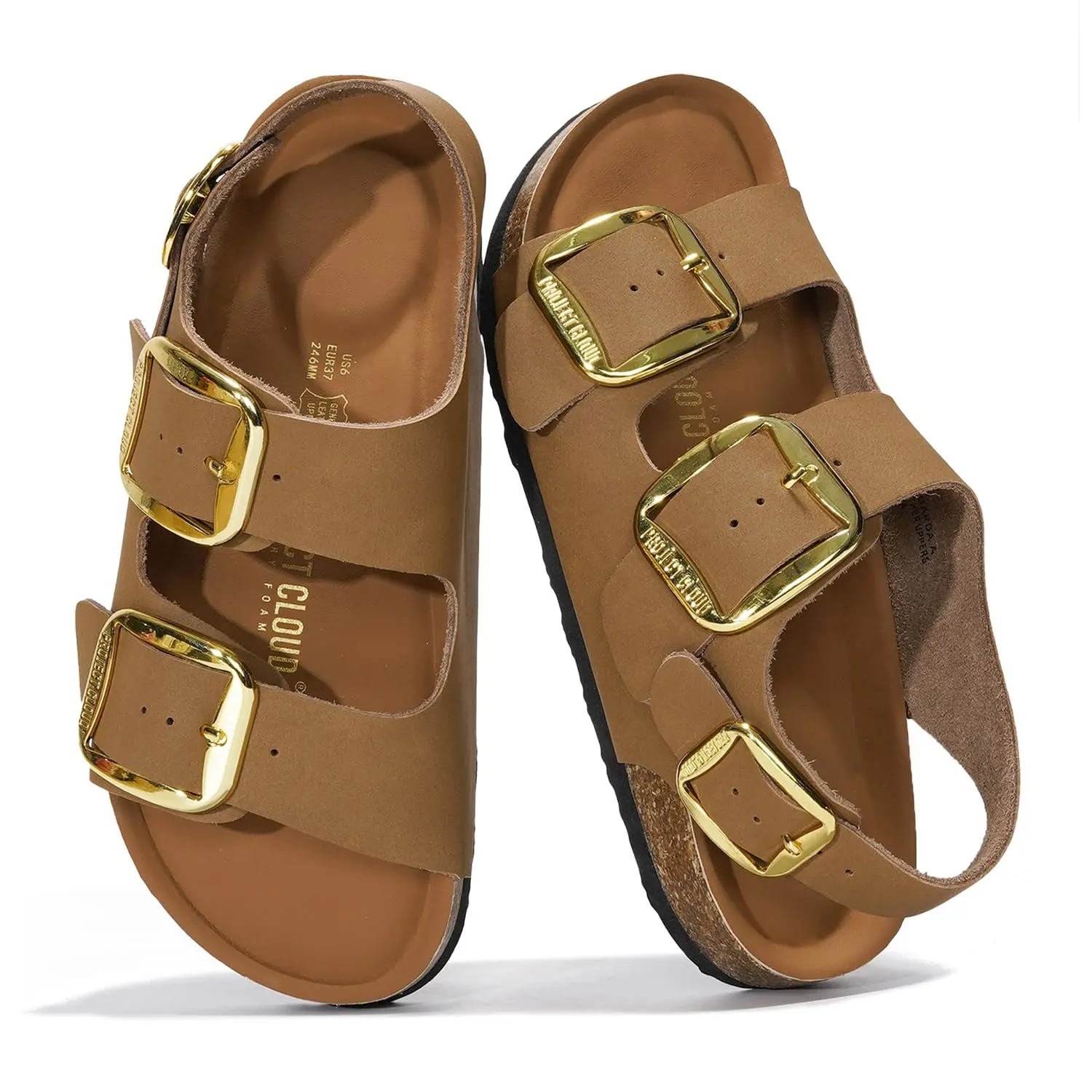 Project Cloud Women's Genuine Leather Summer Sandals | Casual Walking Footwear | Memory Foam Insole | Lightweight Anti-Slip – Garda