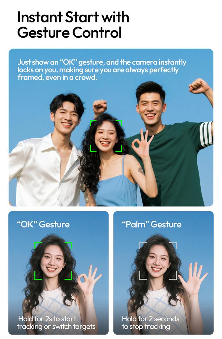 ULANZI TT23 64" Auto Face Tracking Tripod for iPhone/Android with Remote 360° Rotating Selfie Stick Follows Your Movement Facial Recognition Tripod for iPhone 17/16/15/14/13/Android/Camera/GoPro