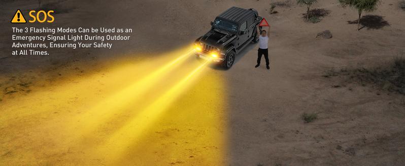 NAOEVO 7 Inch LED Light Bar, 240W 24,000LM Offroad LED Pods, Spot/Flood Combo, 2-Pack with Wiring Harness for Truck/Boat/UTV/ATV