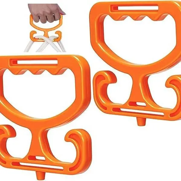 2-Pack Grocery Bag Carrier Handle Holder, Heavy Duty Portable Bag Grip, Sturdy Multi-Purpose Hand Grip for Shopping Bags, Comfortable Carry Accessory for Daily Grocery & Errands