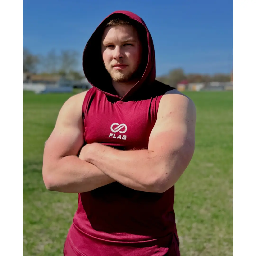 INFINITE Crimson Red Sleeveless Hoodie