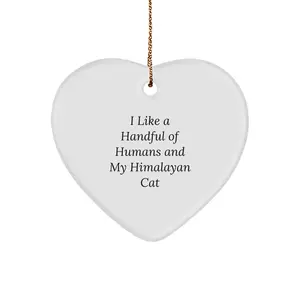 Funny Himalayan Cat Heart Ornament Gifts for Friends and Family from Men, Unique Christmas Unique Gifts for Women, Funny Cat Lovers