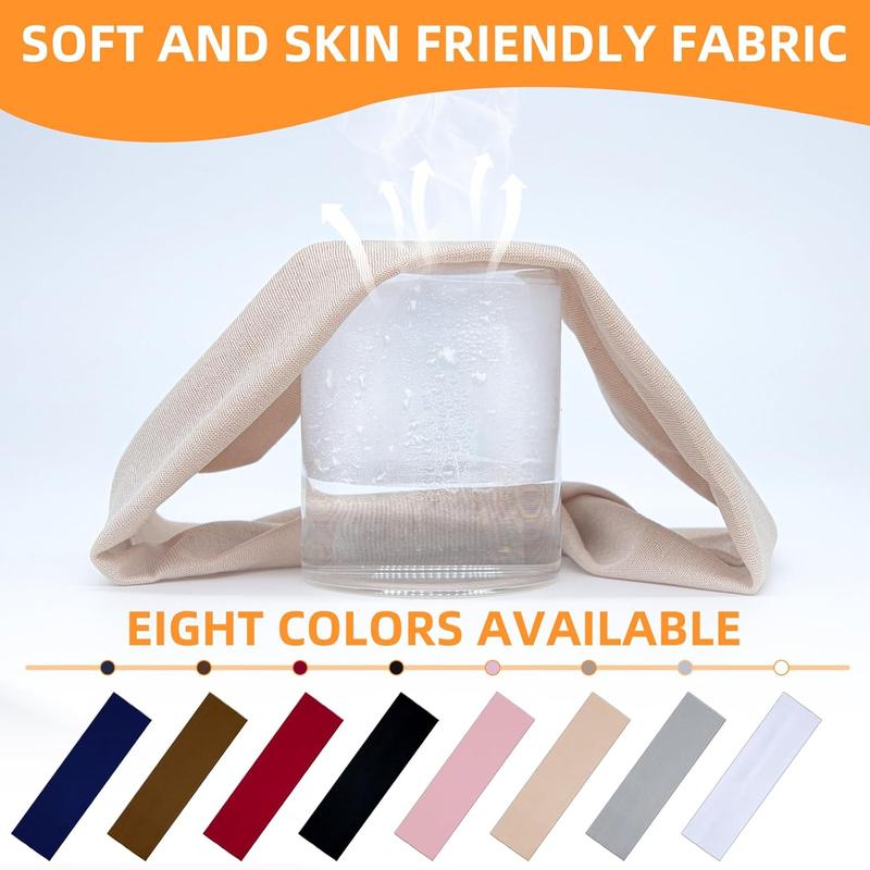 8PCS Non-Slip Sports Headbands | Sweat-Absorbing Elastic Bands for Running & Workouts VANRUID