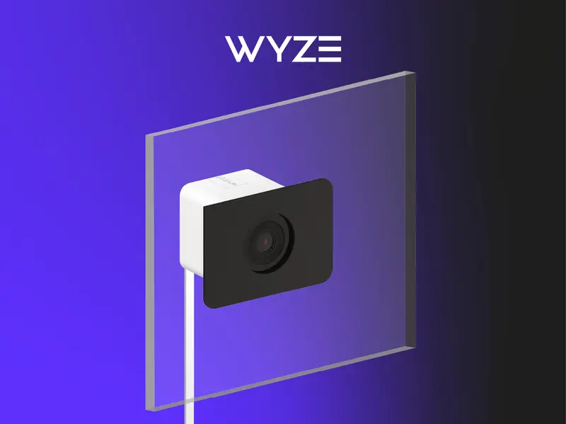 Wyze Window Cam — Wired 1080p HD Window Mount Security Cameras, Alexa & Google Assistant Smart Home Compatible, Upgraded Color Night Vision, 24/7 recording w/ Micro SD, AI-Powered Motion Detection, Safety
