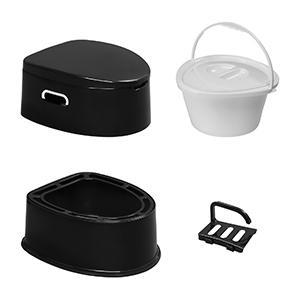 VINGLI Portable Toilet | Indoor Outdoor Commode w/Detachable Inner Bucket & Removable Paper Holder, Lightweight & Compact for Camping, Boat, Van, Emergency Use