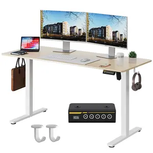 Gamork Electric Standing Desk Height Adjustable Sit Stand Desk, 55 Inch Ergonomic Home Office Computer Workstation Gaming desks,Electronic game table with Memory Preset