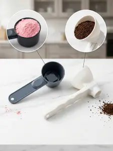 [Buy 1 Get 1 Free]Protein Powder Sliding Spoon with Funnel, BPA-Free Creatine Powder Scoop for Pre Workout, Coffee, Milk & Smoothies, Easy No-Spill Kitchen Utensil Gift