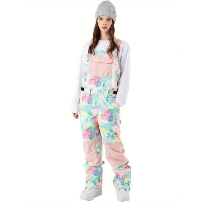 [Warm Snow Pants for Women] XS Insulated Warm Snow Pants - Waterproof Breathable Ski Bib Overalls - Adjustable Ripstop Snowboard Pants for Women