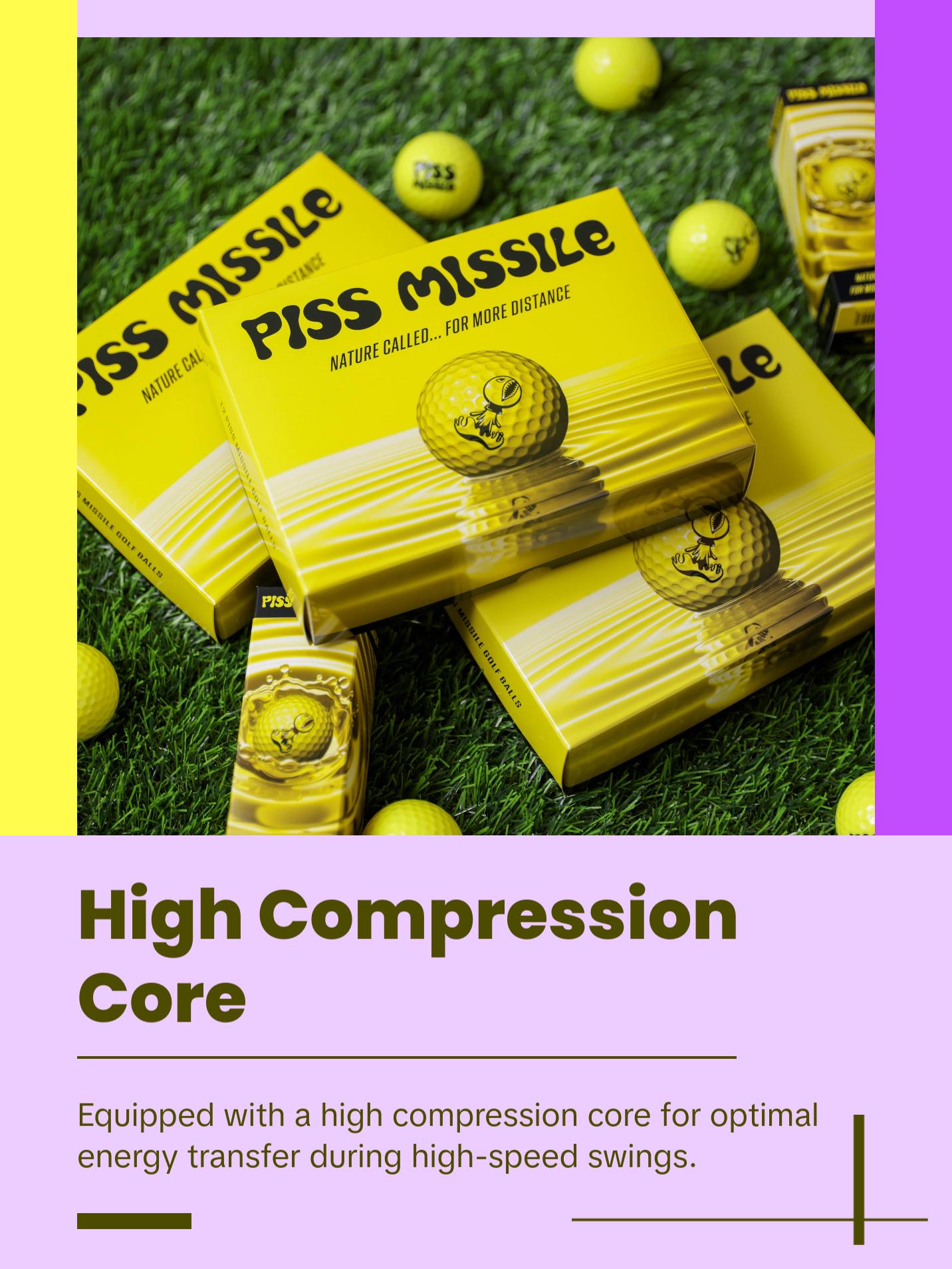 PISS MISSILE GOLF BALLS 12PK - LONG DISTANCE