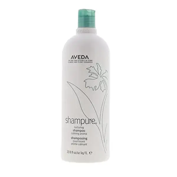 Aveda Shampure Nurturing Liquid Shampoo - Gentle, Hydrating, Lightweight, Plant-Based Organic Flower Cleanser with Calming Lavender Scent & Peppermint, Single Unit for All Hair Types, Daily Use, 33.8 oz