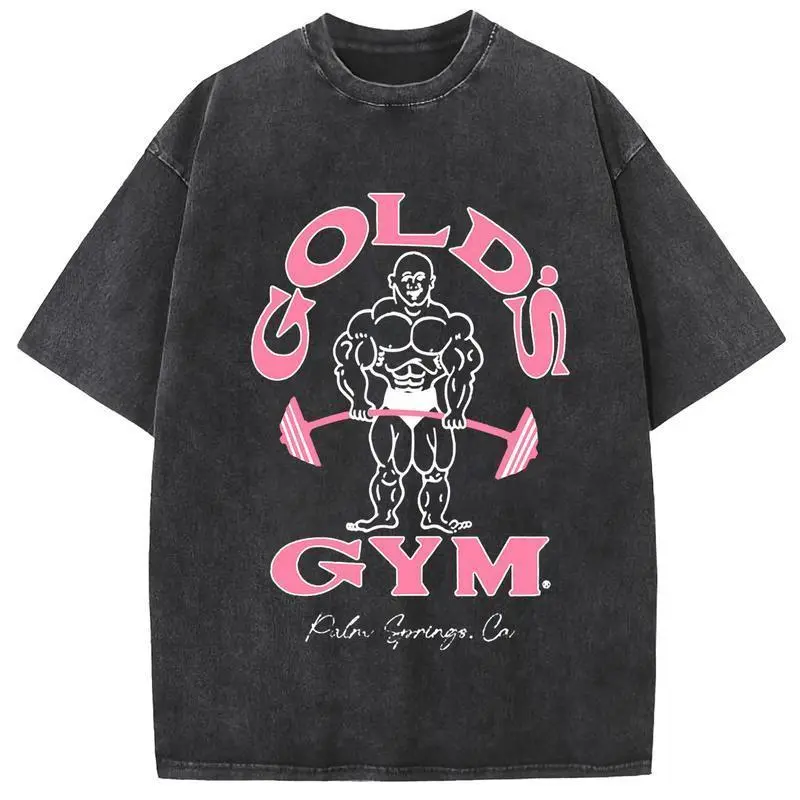 Men's Vintage Graphic T-Shirt, Oversize Heavyweight Cotton with Acid Wash Finish, Casual Menswear Streetwear