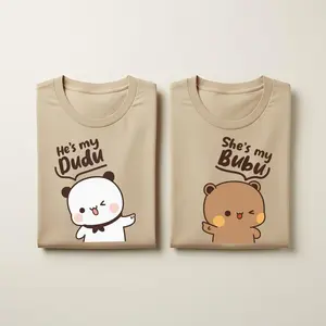Bubu & Dudu Couple Shirts: Matching Bear T-Shirts, Anniversary Gift