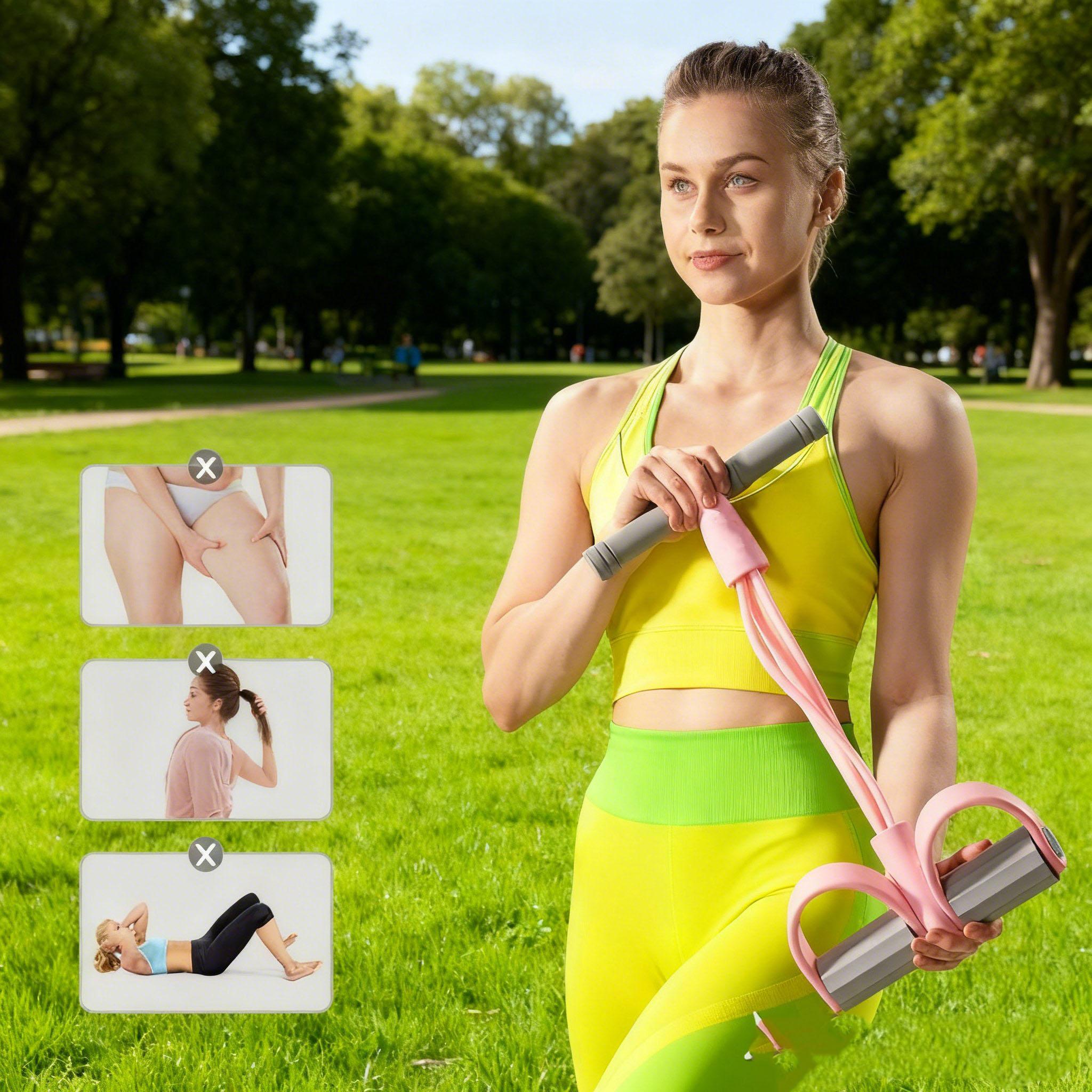 Multifunction Pedal Resistance Band, Elastic Pull Rope Fitness, Full-Body Workout at Home Gym, Exercise Sit-up, Yoga, Abdominal Training 2