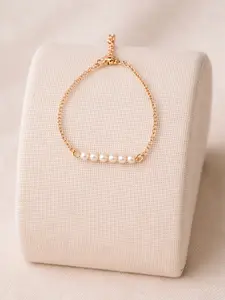 Elegant Pearl Charm Bracelet