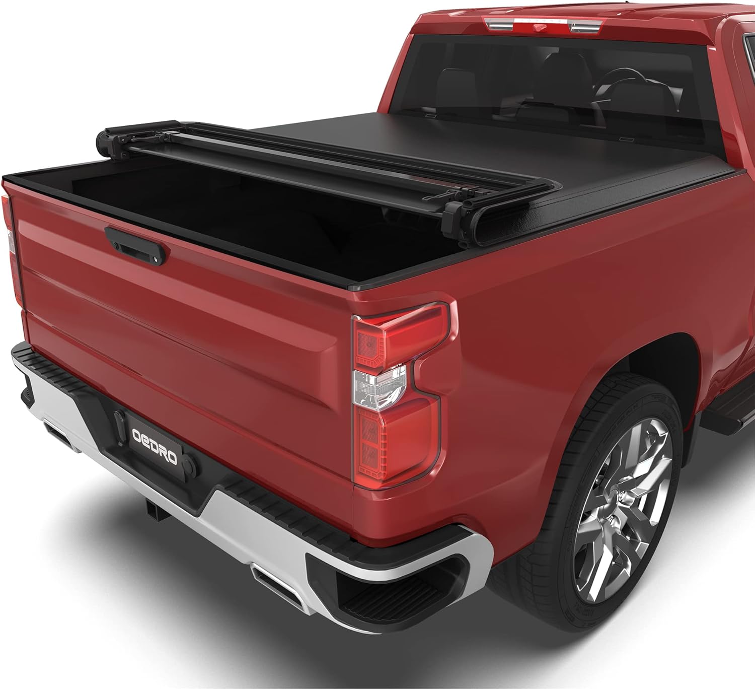 [Fits 2019-2026 Chevrolet Silverado GMC Sierra 1500] 5.8 Ft Bed, Soft Quad Fold Truck Bed Tonneau Cover, without Multi-Flex Tailgate New Body Style