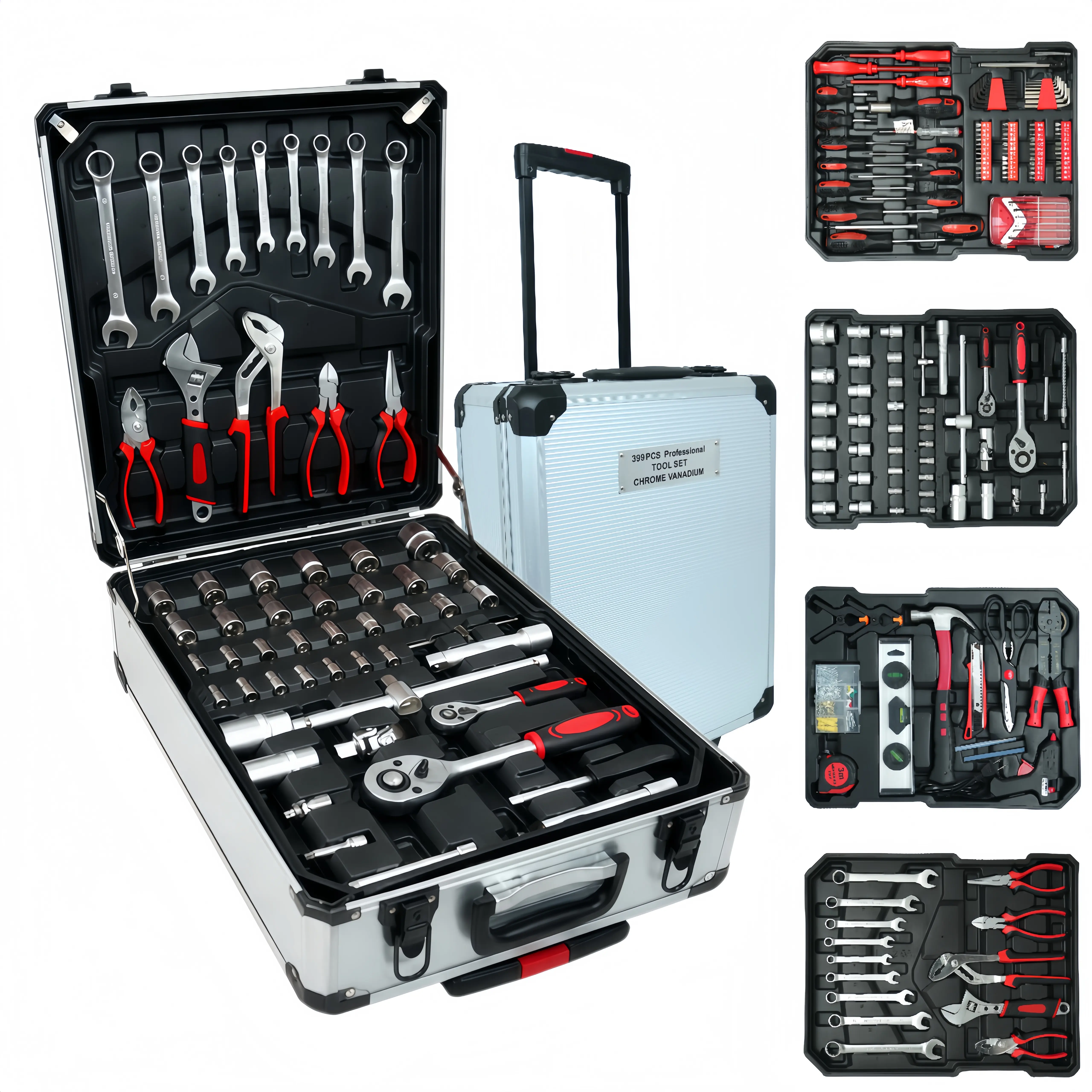 【FathersDayGift】899PCS Large Capacity Metal Hand Toolbox, The Ultimate Home Repair Master Set - Comprehensive Toolbox, With 4 Drawers, General Household Toolkit, Simple And Durable, Auto Repair Repair Tools#fathersdaygift