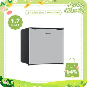 BANGSON Small Refrigerator, 1.7 Cu.Ft Mini Fridge With Freezer, Mini Fridge With Office, Energy Saving, Low Noise, Refrigerator For Office, Apartment, Dorm, Bedroom