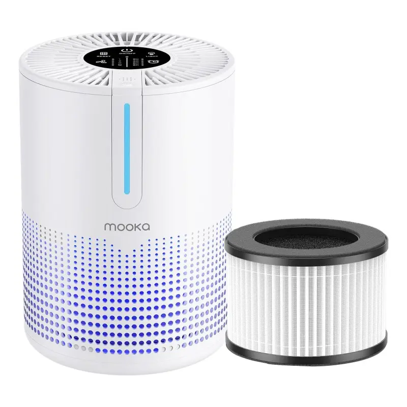 MOOKA Genuine True H13 HEPA Air Filters Replacement for M01 Purifier, Removes Dust, Smoke, Odor, Dander, Pollen, 1 Pack and 2 Packs Filters,dorm essentials,home essentials,back to school,back to school haul