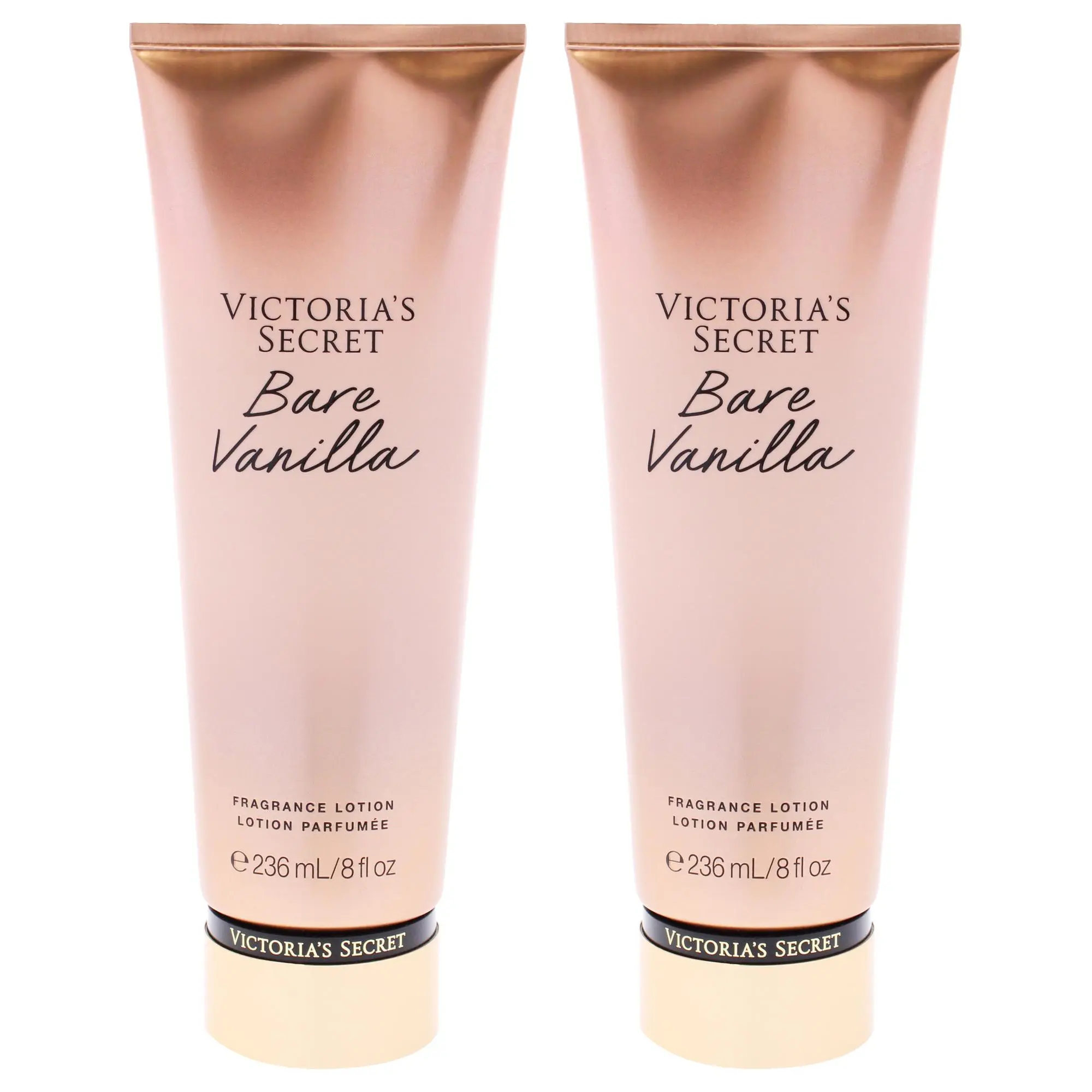 Victoria's Secret Bare Vanilla Fragrance Moisturizing Body Lotion for Women - 8 oz, 2-Pack - Unisex Fragrance Option, Hazardous Goods Note, Moisturizers