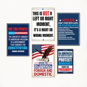 This is Not A Left or Right Moment, No Kings In America Protest Sign Poster, Anti-Trump, Anti Monarchy Political Sign-Freedom Lovers