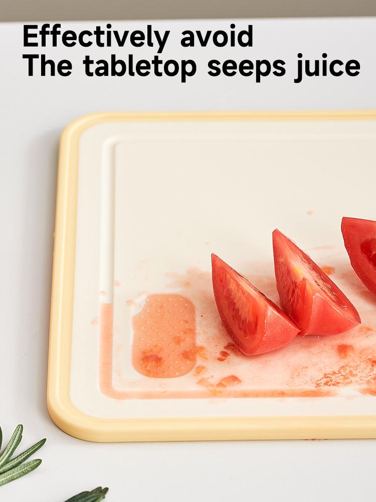 UFORU Plastic  Chopping Board,Kitchen-Safe, BPA-Free, Non-Slip Design, Ideal for Cooking and Camping, Dishwasher Safe, Double-Sided Use, Handle Included, Dimensions 15.8“ x 10.6” x 0.6", Stylish Kitchenware,